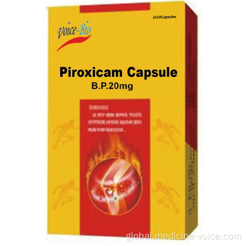 Piroxicam 20mg Capsules GMP piroxicam capsules for menstrual cramps Factory